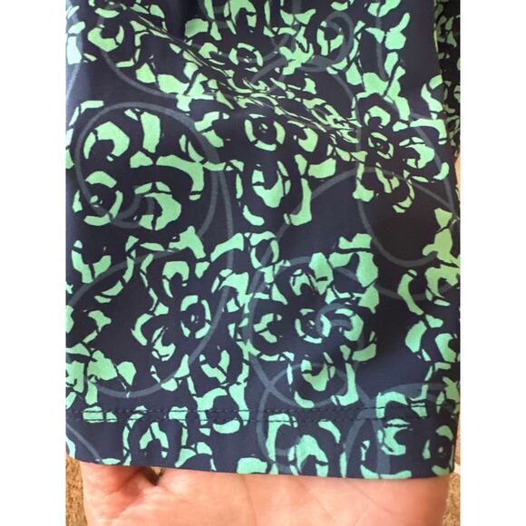 Chiara Boni La Petite Robe Blue Green Abstract V-Neck Maxi Dress Small - Picture 8 of 8